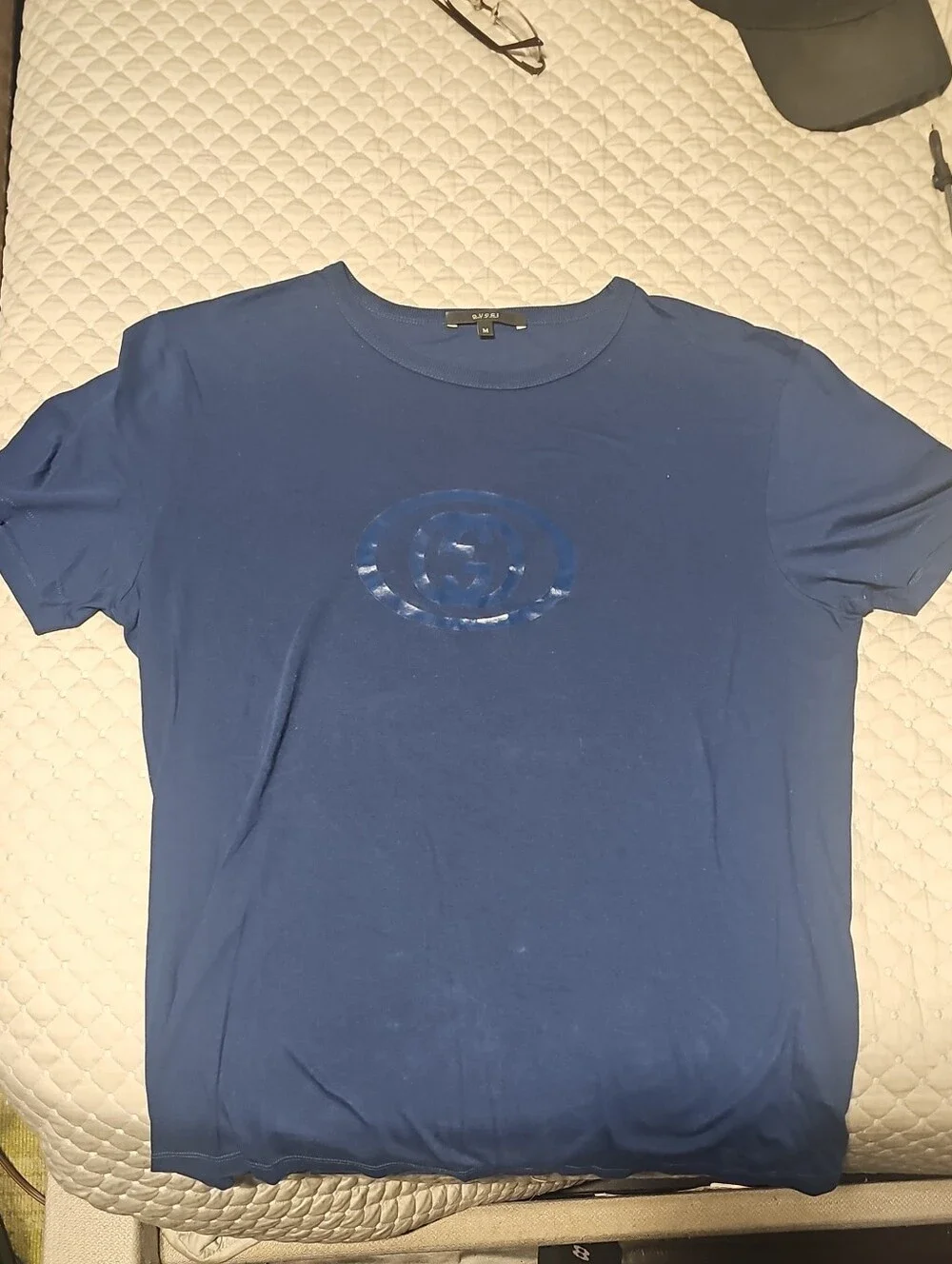 Gucci Men’s Blue Short-Sleeve Logo Tee